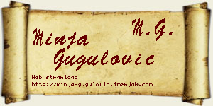 Minja Gugulović vizit kartica